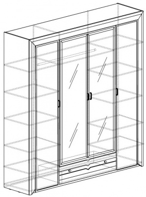 Шкаф 4-х дверный Фьорд №158